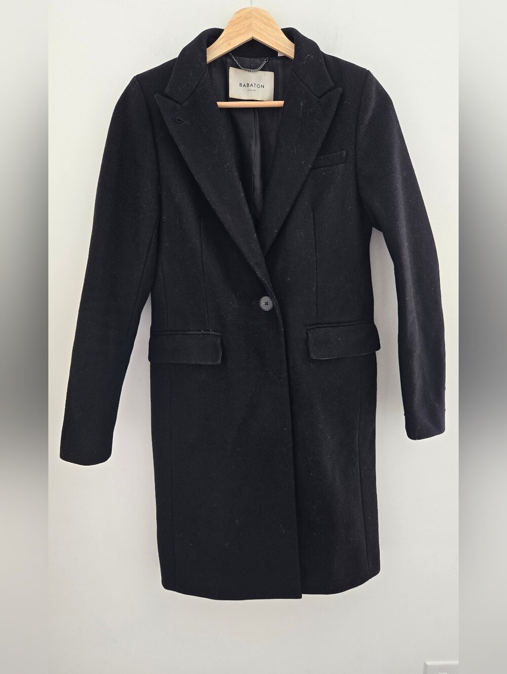 Babaton Atelier Wool Cashmere Blend Single-Breasted Coat, XS